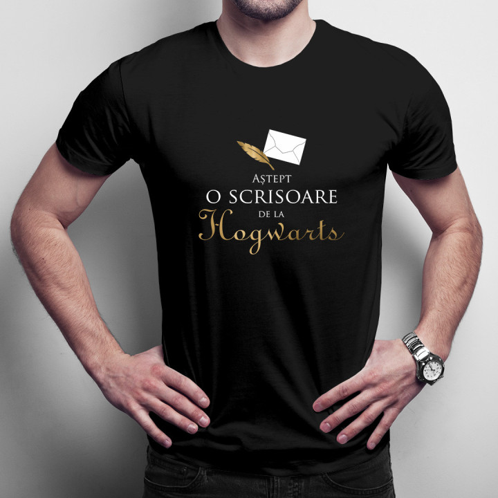 Aștept o scrisoare de la Hogwarts -  tricou pentru bărbați cu imprimeu