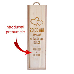 20 de ani împreună și încă este dulce - O cutie cu gravură - produs personalizat