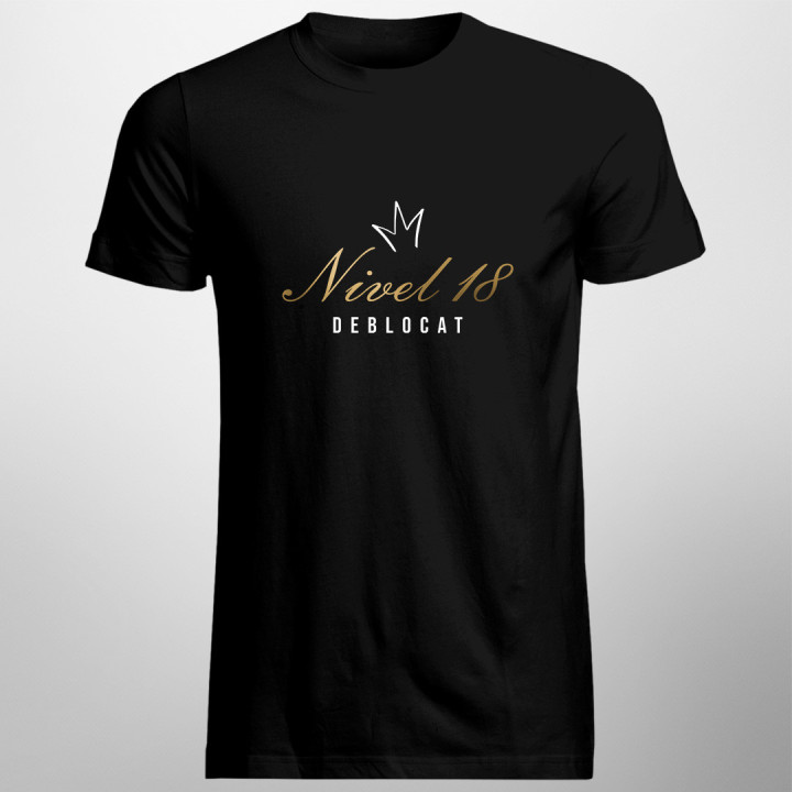 Nivel 18 deblocat -  tricou pentru bărbați cu imprimeu
