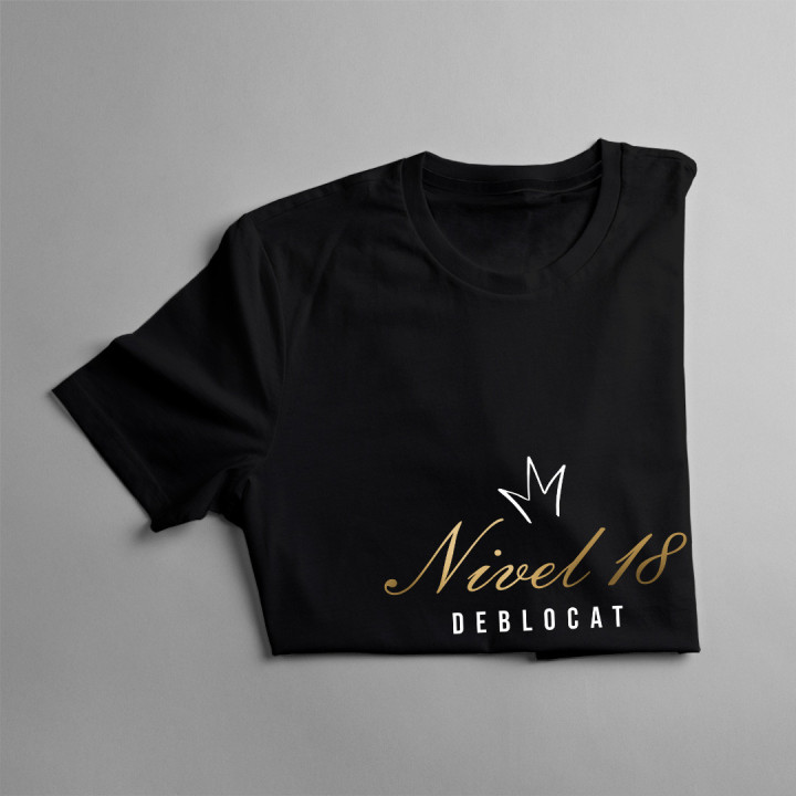 Nivel 18 deblocat -  tricou pentru bărbați cu imprimeu