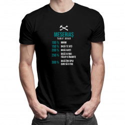 Meseriaș - tarif orar -  tricou pentru bărbați cu imprimeu