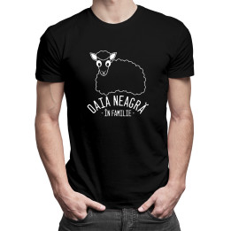 Oaia neagră în familie -  tricou pentru bărbați cu imprimeu