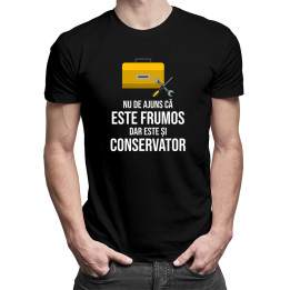 Nu de ajuns că este frumos, dar este și conservator -  tricou pentru bărbați cu imprimeu