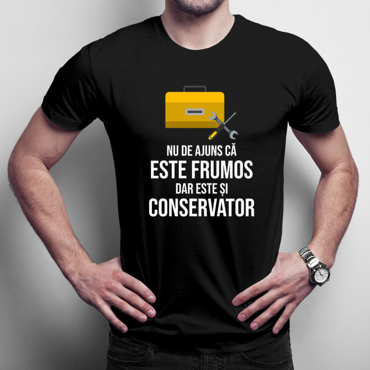 Nu de ajuns că este frumos, dar este și conservator -  tricou pentru bărbați cu imprimeu