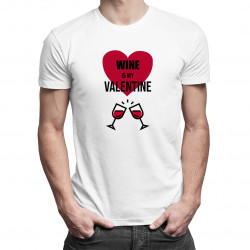 Wine is my valentine - tricou pentru bărbați cu imprimeu