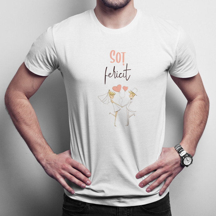 Soț fericit - T-shirt pentru bărbați cu imprimeu