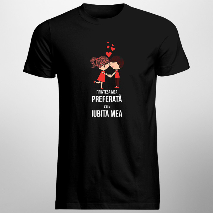 Prinţesa mea preferată este iubita mea -  tricou pentru bărbați cu imprimeu