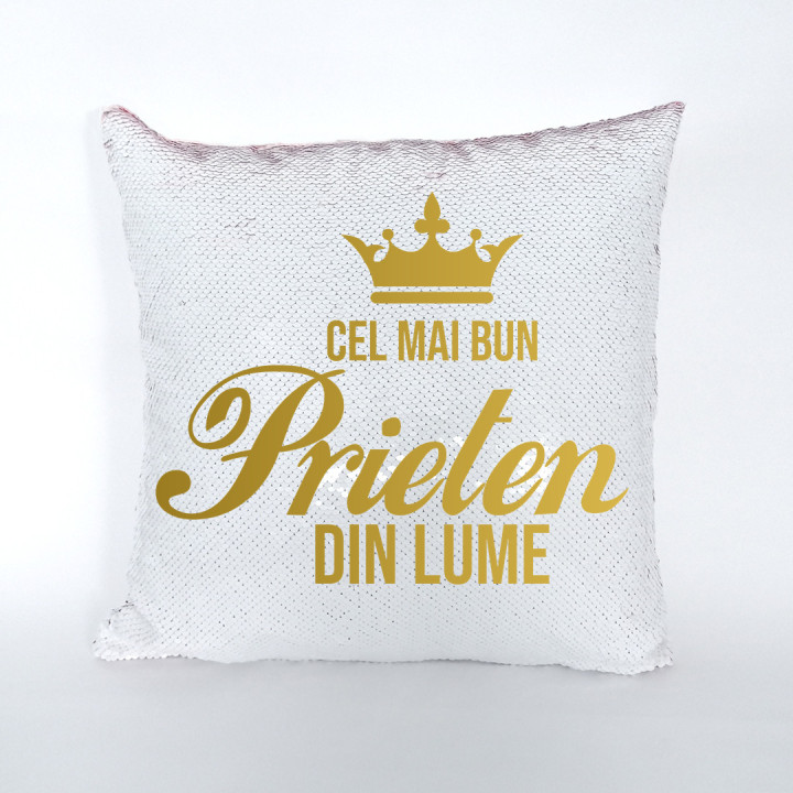 Cel mai bun prieten din lume - PERNĂ CU PAIETE