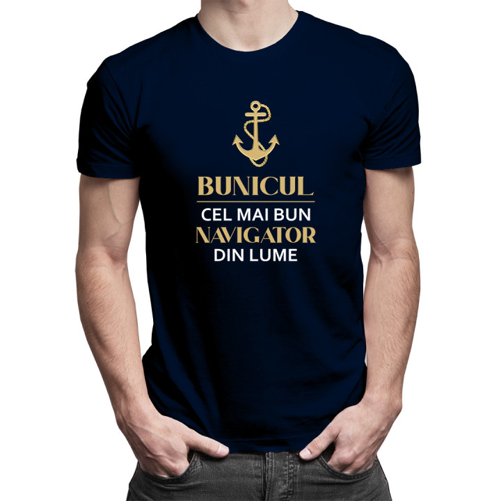 Bunicul nu întreabă, bunicul nu strică -  tricou pentru bărbați cu imprimeu