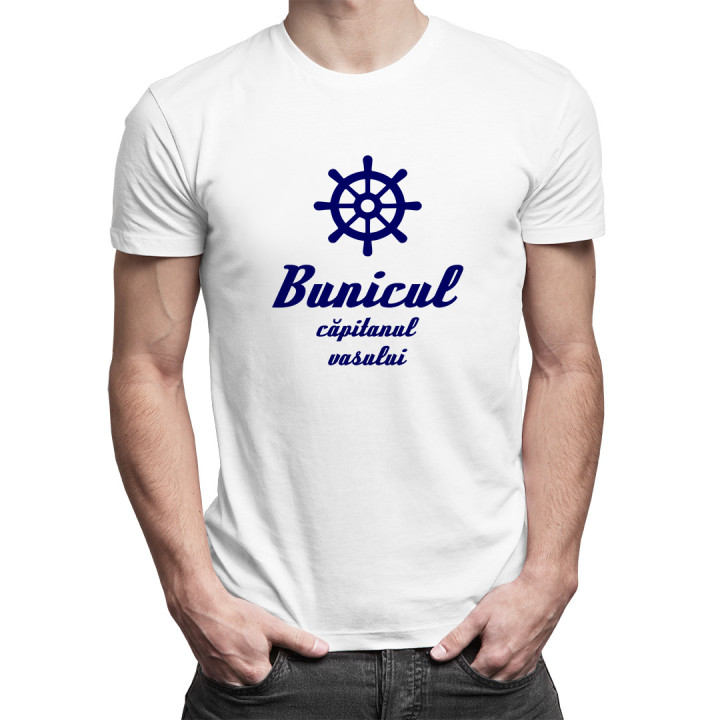 Bunicul - căpitanul vasului  - T-shirt pentru bărbați cu imprimeu