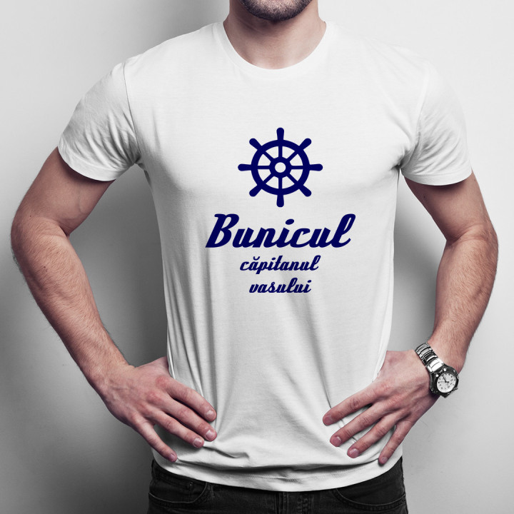Bunicul - căpitanul vasului  - T-shirt pentru bărbați cu imprimeu