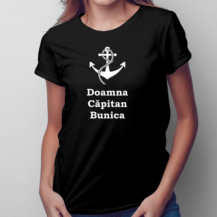 Doamna Căpitan Bunica- tricou pentru femei cu imprimeu