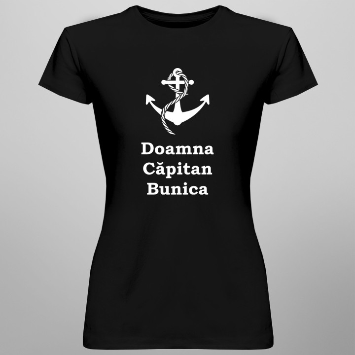 Doamna Căpitan Bunica- tricou pentru femei cu imprimeu