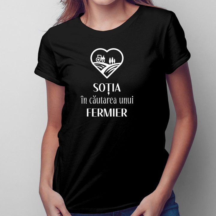 Soția în căutarea unui fermier - tricou pentru femei cu imprimeu