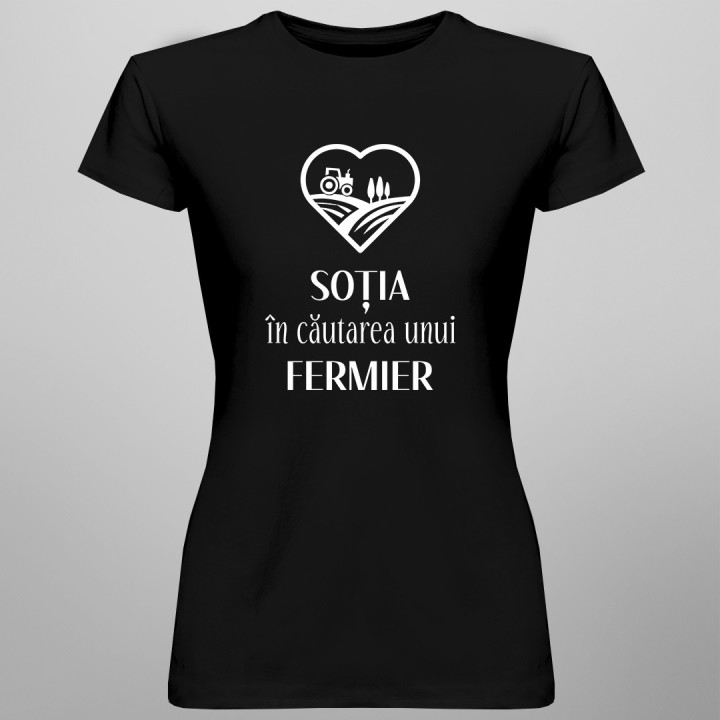 Soția în căutarea unui fermier - tricou pentru femei cu imprimeu