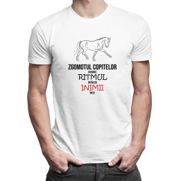 Zgomotul copitelor numără ritmul bătăilor inimii mele - T-shirt pentru bărbați cu imprimeu