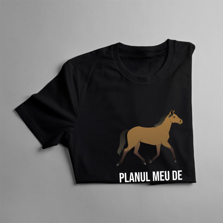 Planul meu de pensionare - călărie -  tricou pentru bărbați cu imprimeu