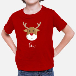 Tricou cu ren -  fiu  - T-shirt pentru copii