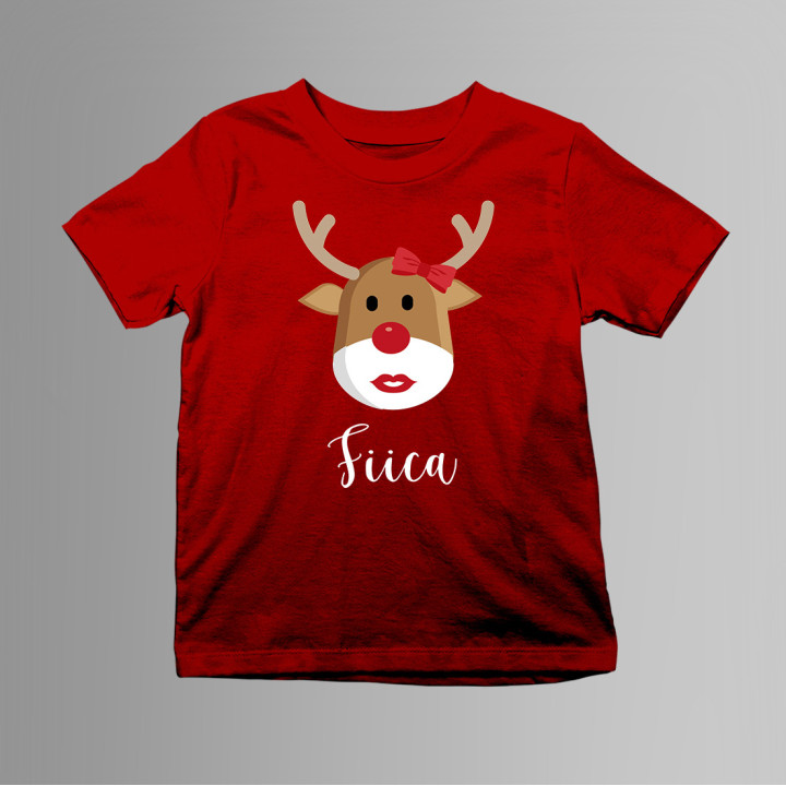 Tricou cu ren - fiica - T-shirt pentru copii