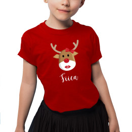 Tricou cu ren - fiica - T-shirt pentru copii