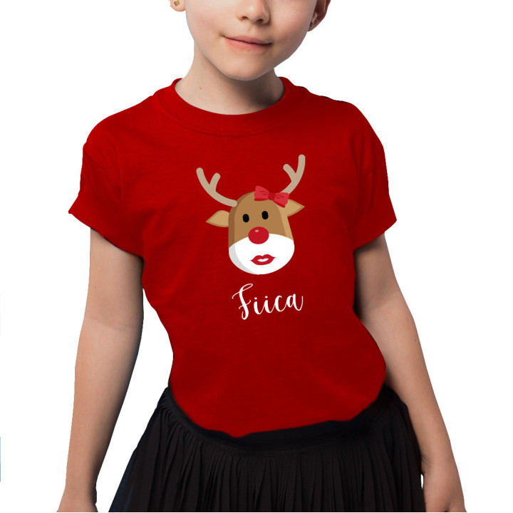 Tricou cu ren - fiica - T-shirt pentru copii