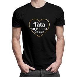 Tata cu o inima de aur -  tricou pentru bărbați cu imprimeu