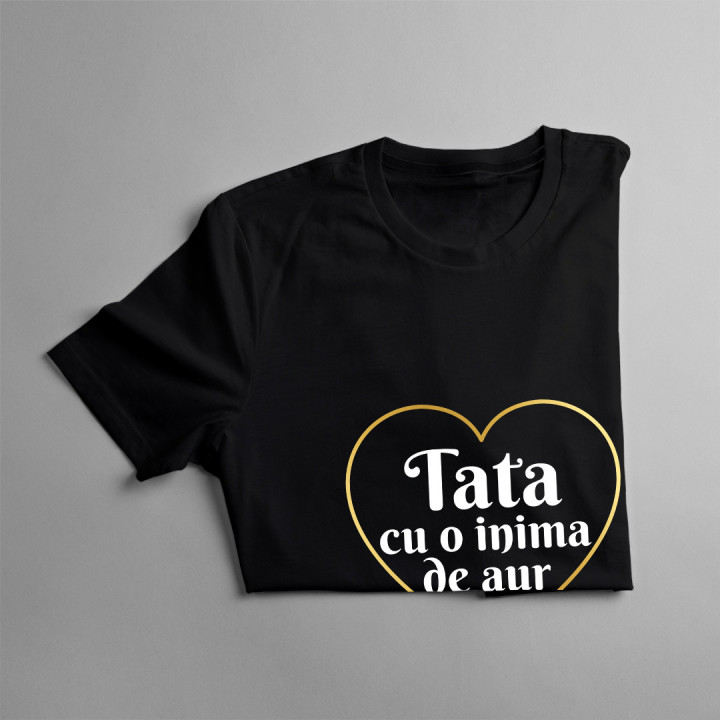 Tata cu o inima de aur -  tricou pentru bărbați cu imprimeu