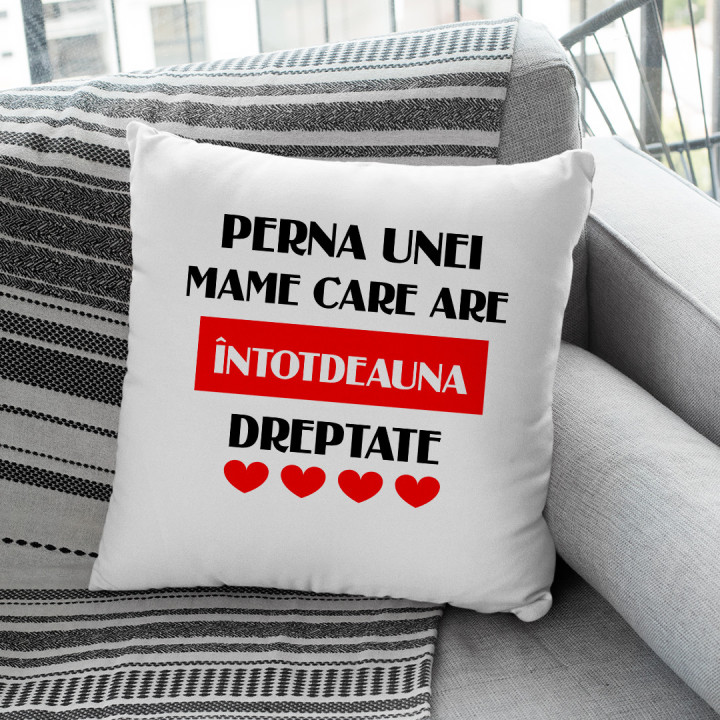 Perna unei mame care are întotdeauna dreptate - pernă