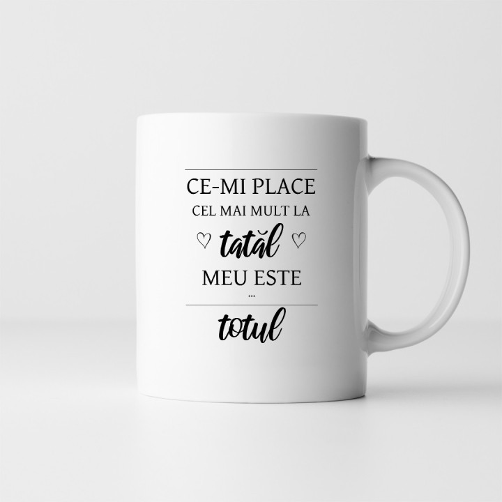 Ce-mi place cel mai mult la tatăl meu este totul- cană