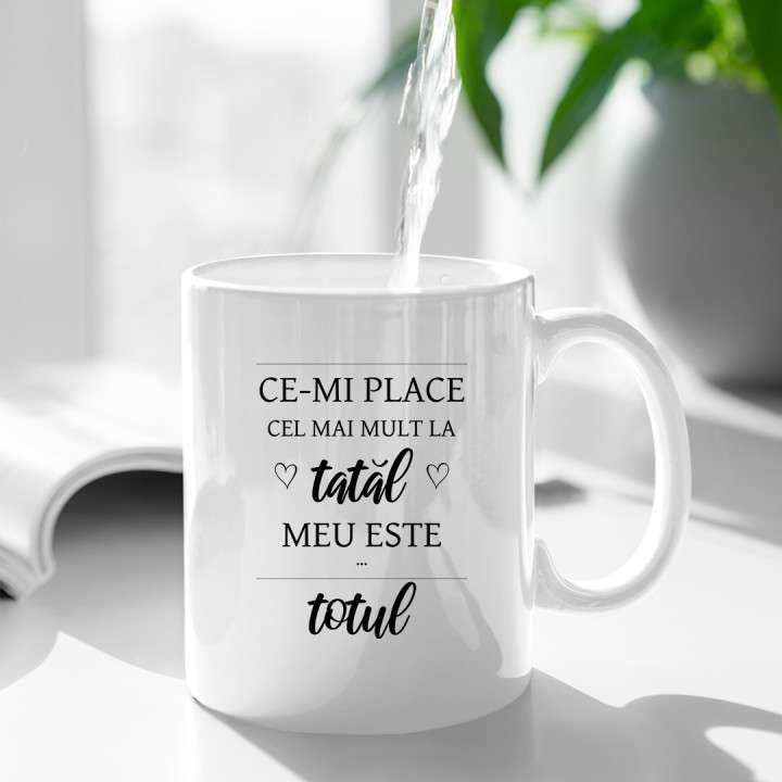 Ce-mi place cel mai mult la tatăl meu este totul- cană