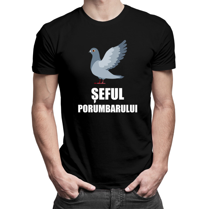 Șeful porumbarului -  tricou pentru bărbați cu imprimeu