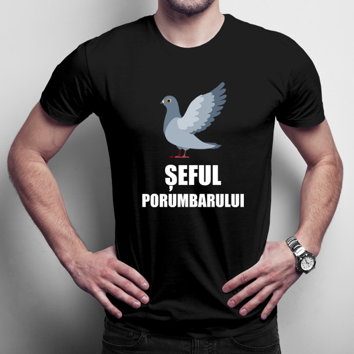 Șeful porumbarului -  tricou pentru bărbați cu imprimeu