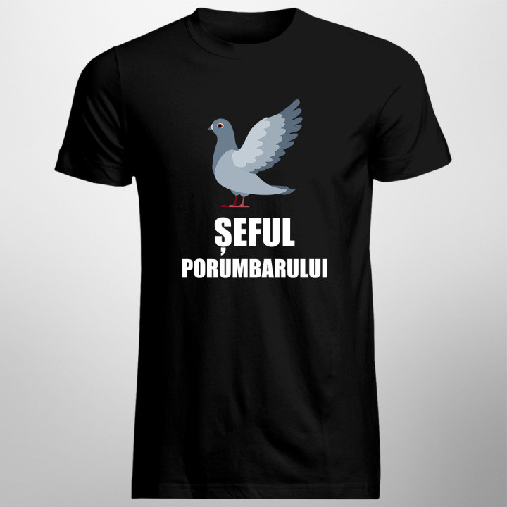 Șeful porumbarului -  tricou pentru bărbați cu imprimeu