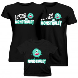 Set pentru o familie - Monstruleț - tricou imprimat