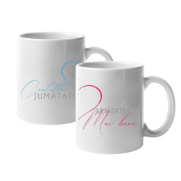 Set pentru un cuplu - Cealaltă jumătate / Jumătatea mai bună  - căni imprimate