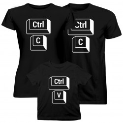Set pentru o familie - Ctrl+C / Ctrl+V - Tricouri cu imprimeu
