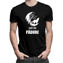 Sunt din pădure -  tricou pentru bărbați cu imprimeu