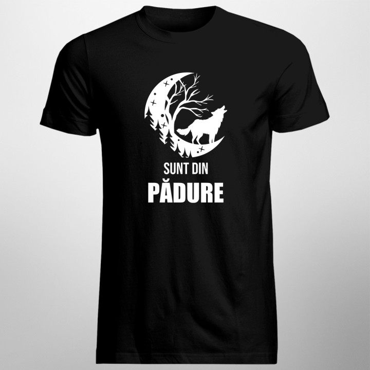 Sunt din pădure -  tricou pentru bărbați cu imprimeu