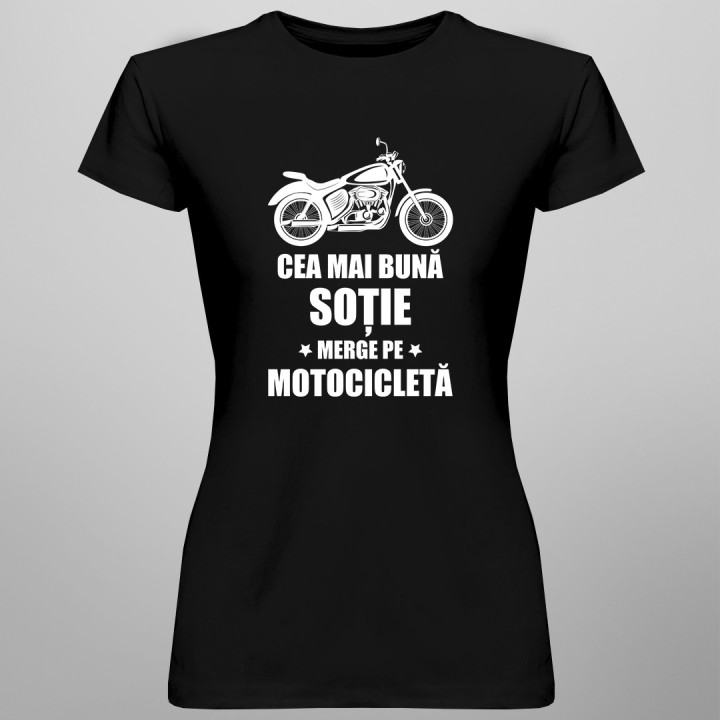 Născută pentru a conduce o motocicletă, forțată să lucreze - tricou pentru femei cu imprimeu
