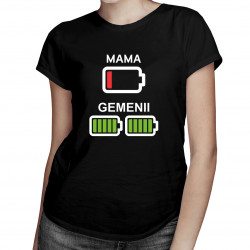 Mamă de gemeni – baterie - tricou pentru femei cu imprimeu