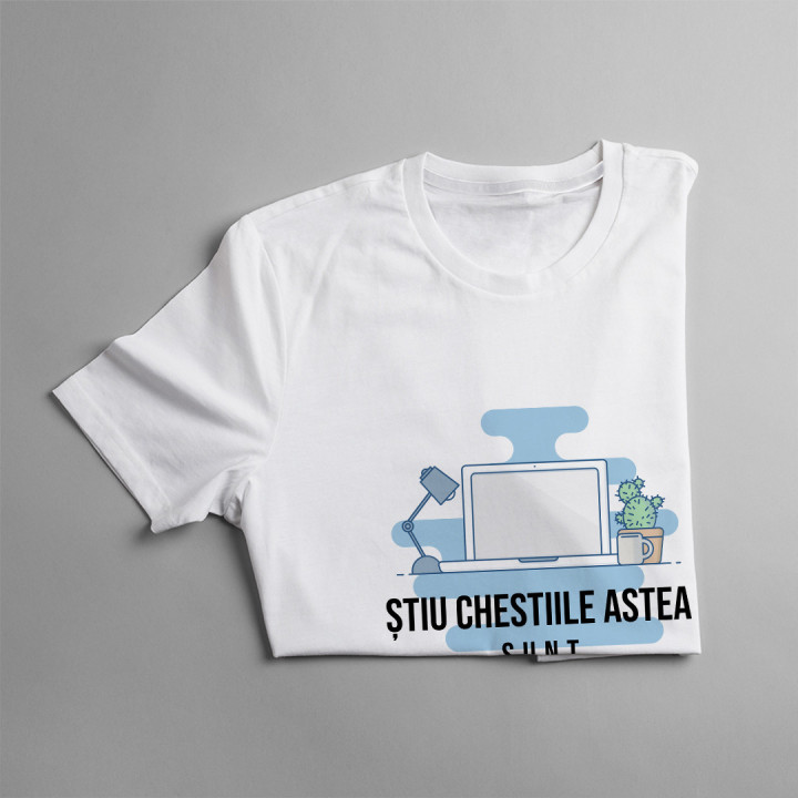 Știu chestiile astea, sunt informatician - T-shirt pentru bărbați cu imprimeu