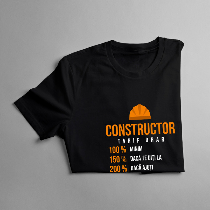 Constructor tarif orar - procentaj -  tricou pentru bărbați cu imprimeu