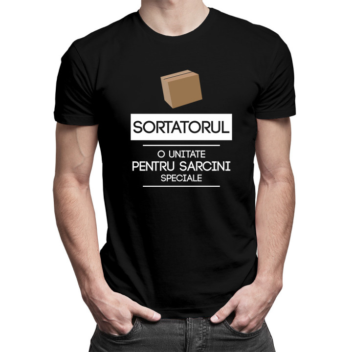 Sortatorul - o unitate pentru sarcini speciale -  tricou pentru bărbați cu imprimeu