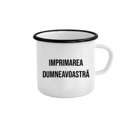 Cană emailată cu propriul imprimeu