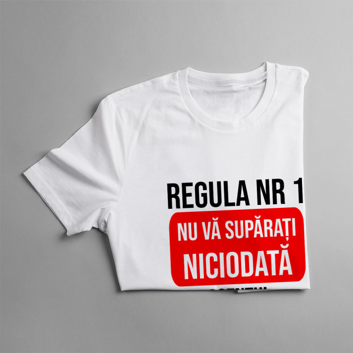 REGULA NR. 1: nu vă supărați niciodată agentul comercial - T-shirt pentru bărbați cu imprimeu