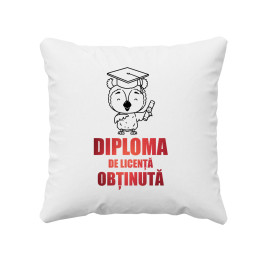 Diploma de licență obținută - pernă