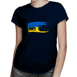 Tractor trăgând tanc - T-shirt pentru femei cu imprimeu