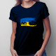 Tractor trăgând tanc - T-shirt pentru femei cu imprimeu