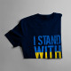 I stand with Ukraine - T-shirt pentru femei cu imprimeu