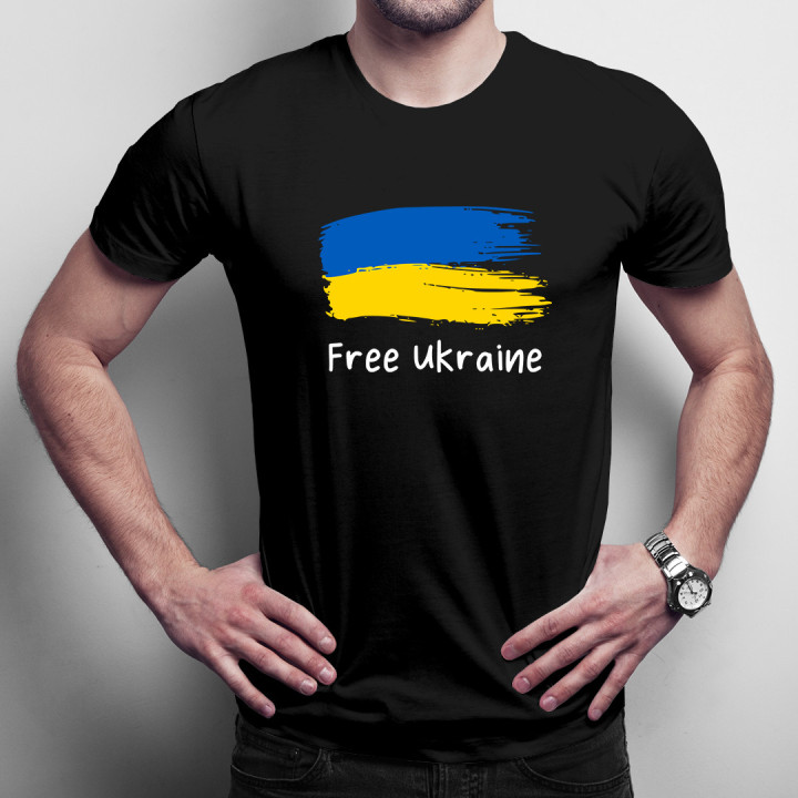 Free Ukraine -  tricou pentru bărbați cu imprimeu